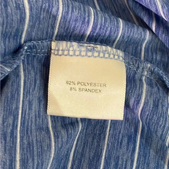 Peter Millar crown crafted  men’s blue striped golf polo preppy shirts size L - Picture 6 of 9